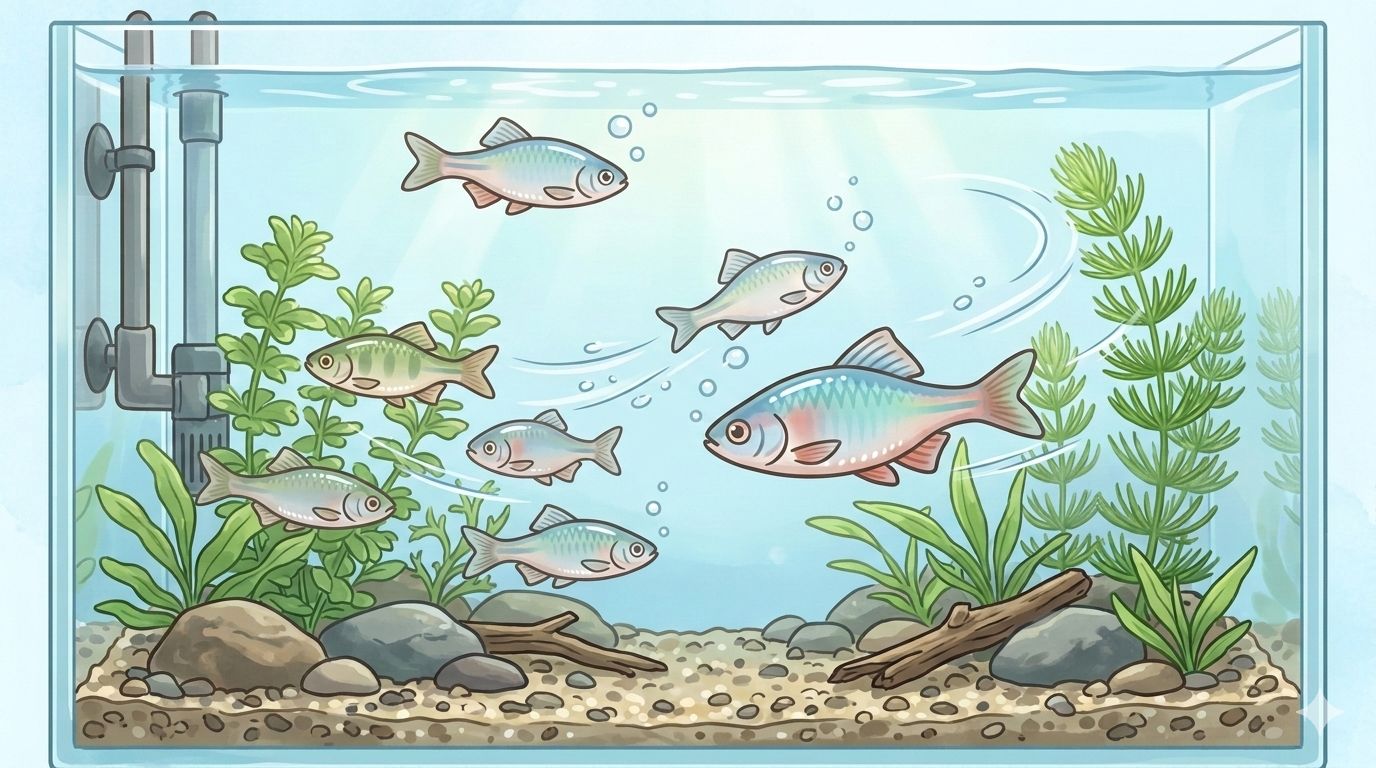 ヤリタナゴ水槽